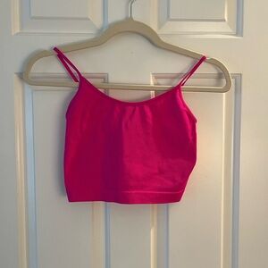 hot pink crop top